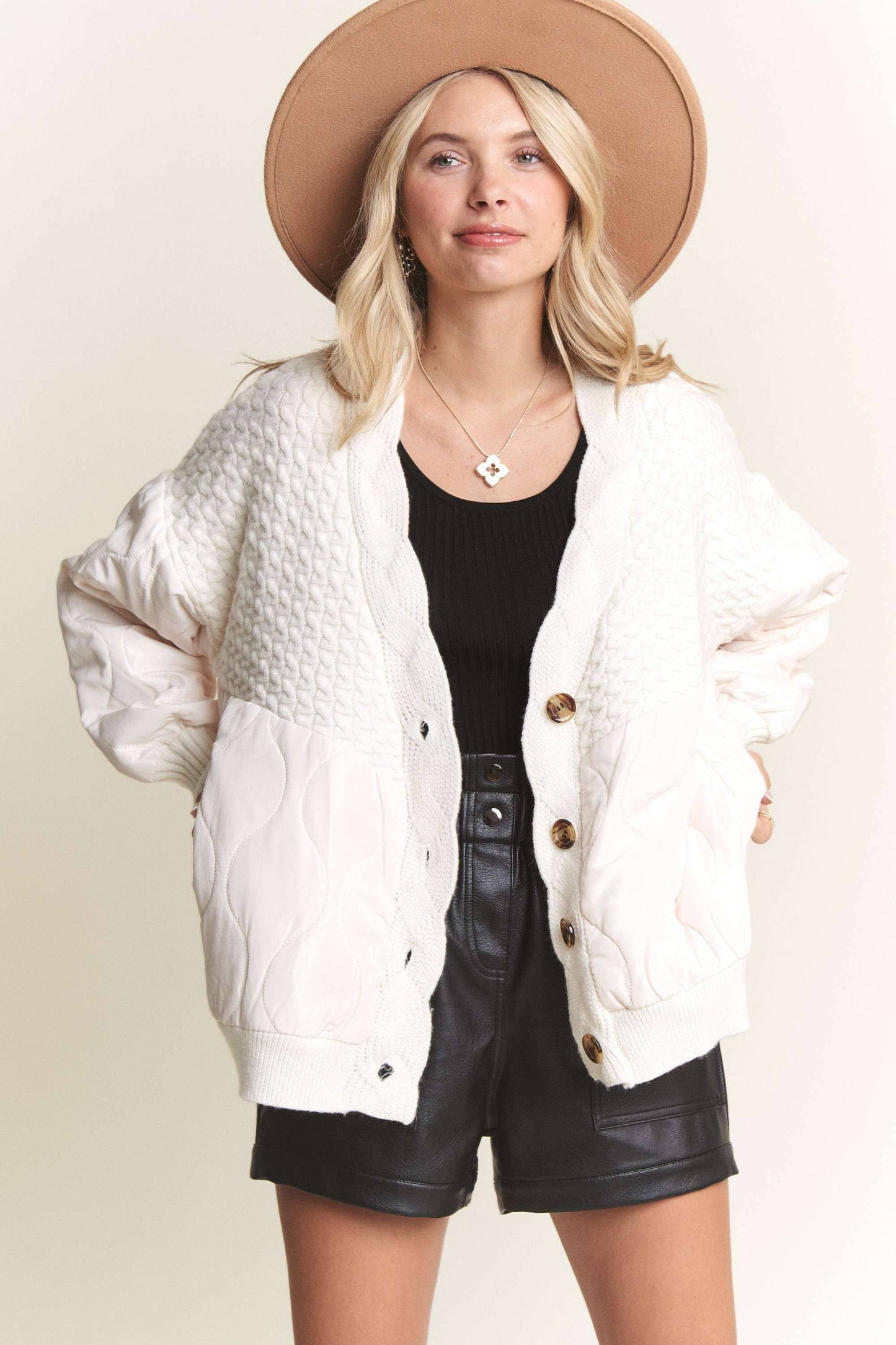 Teagan Quilted Cardigan